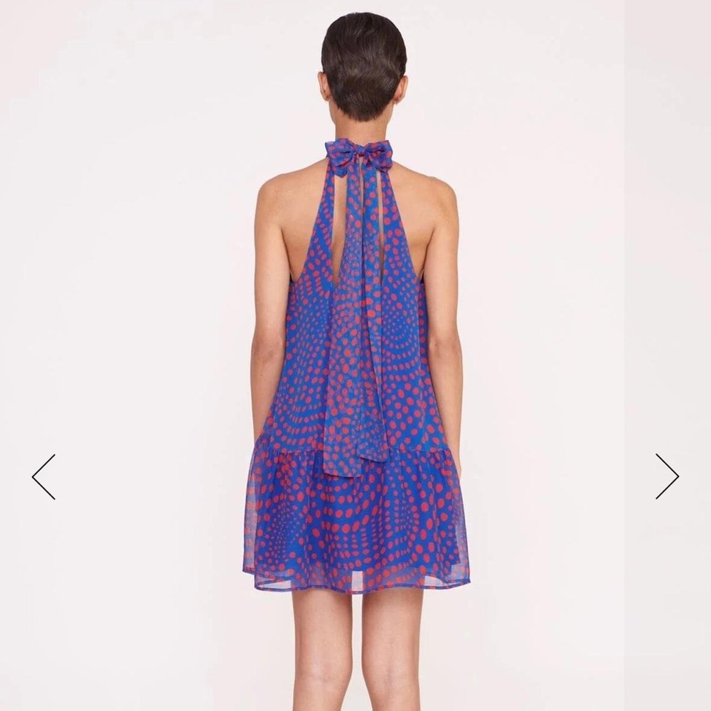 Staud Marlow Dress | Lapis Wavy Dot, size S - Picture 2 of 7